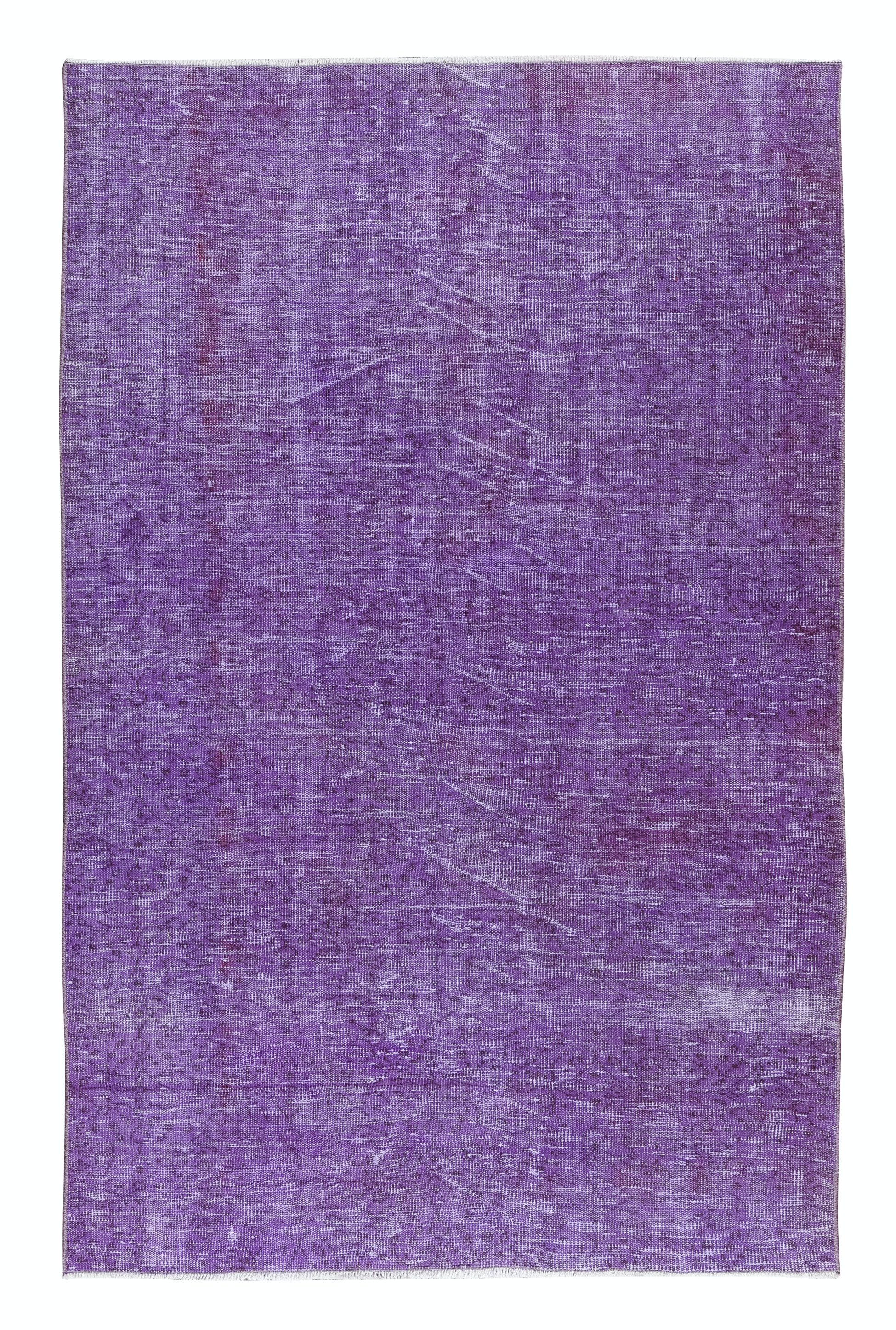 Royal Purple Handknotted Room Size Area Rug. Modern Turkish Carpet